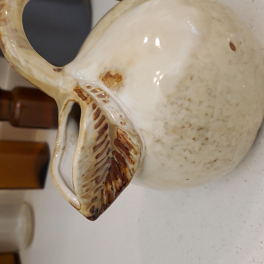 Vintage Studio Ceramic Pottery Leaf Pitcher - Picture 4 of 7